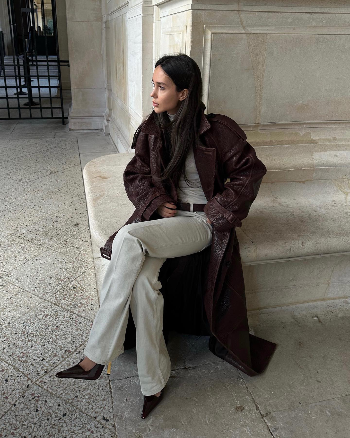 Burgundy Trench Coat