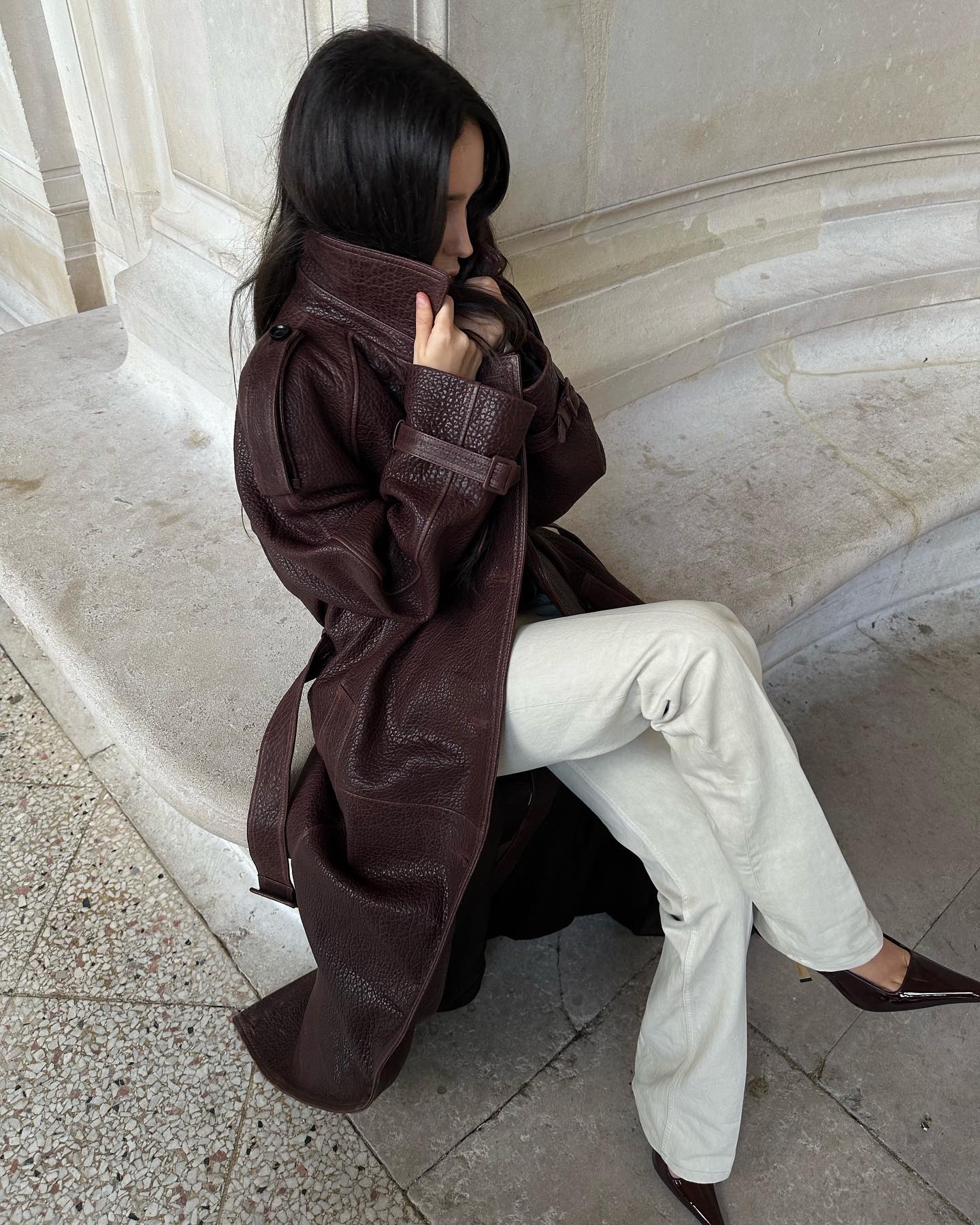 Burgundy Trench Coat