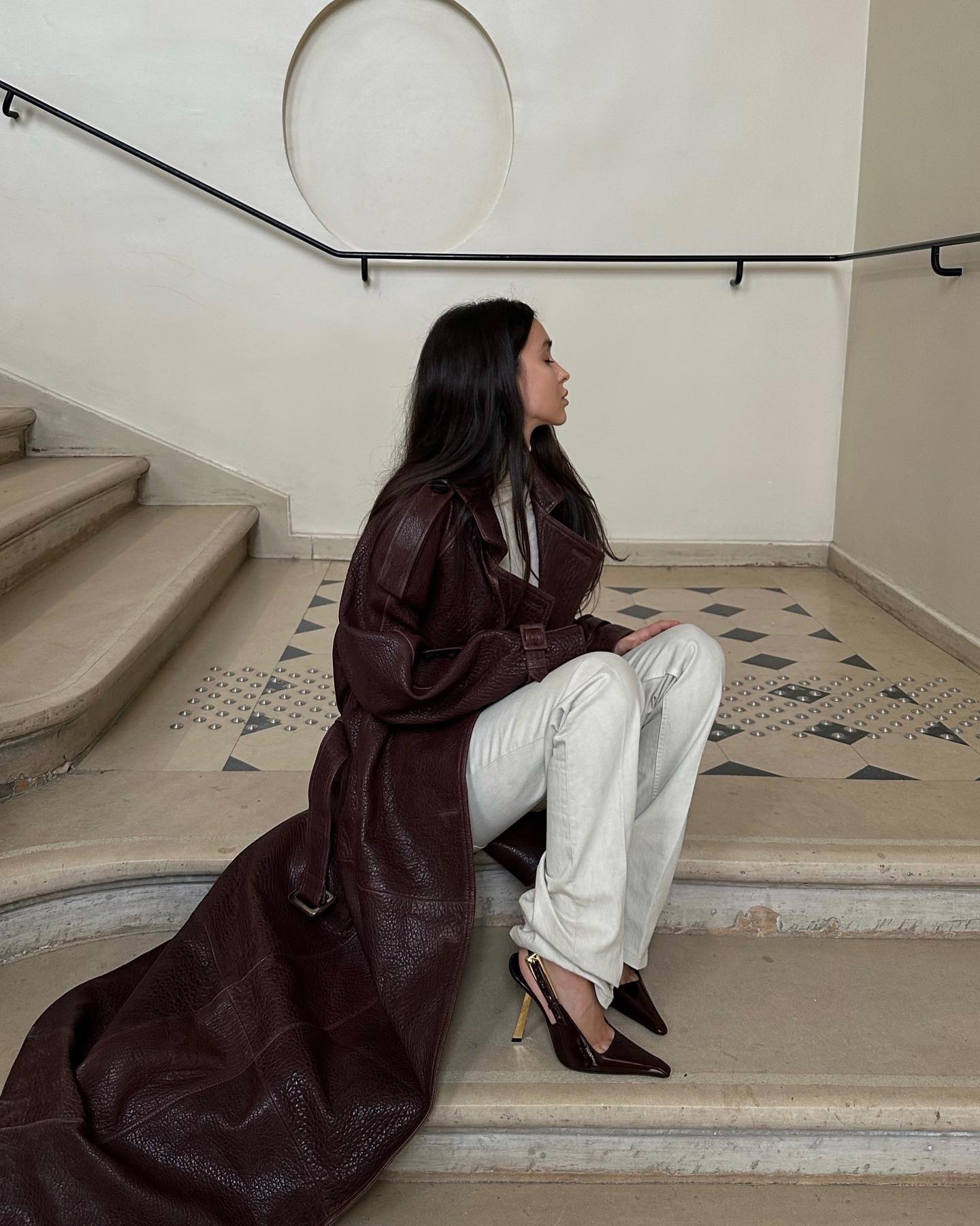 Burgundy Trench Coat