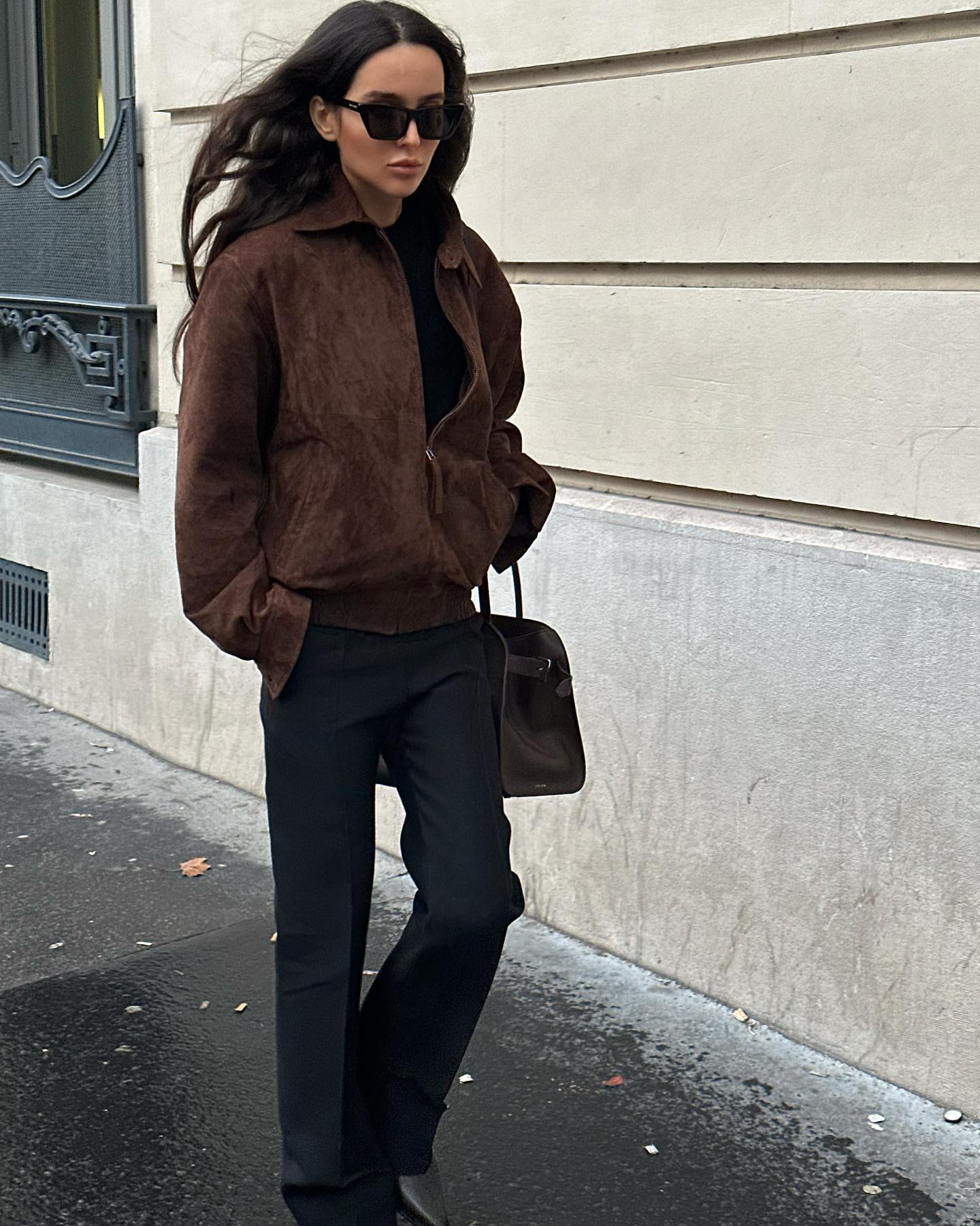 Suede Bomber Jacket