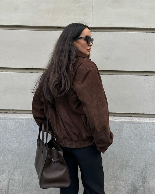 Suede Bomber Jacket