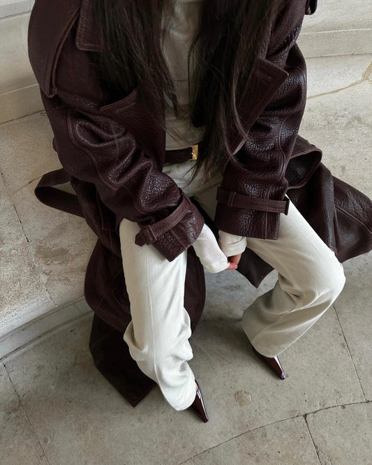 Burgundy Trench Coat